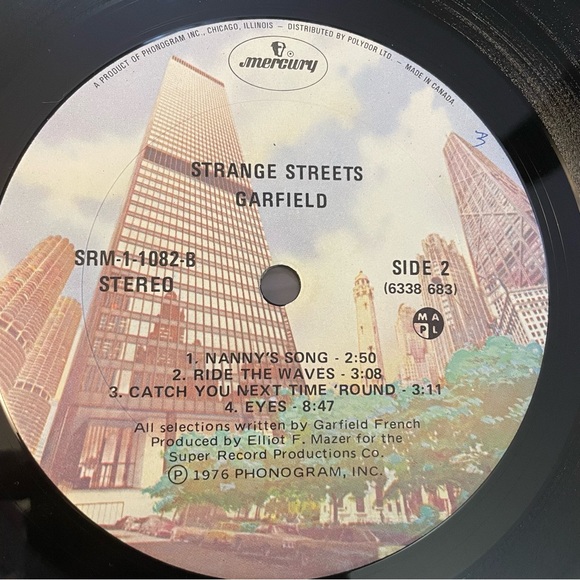 GARFIELD-- 'Strange Streets' 1976 LP VINYL EXCELLENT Rare Canadian Early Release - Picture 6 of 11